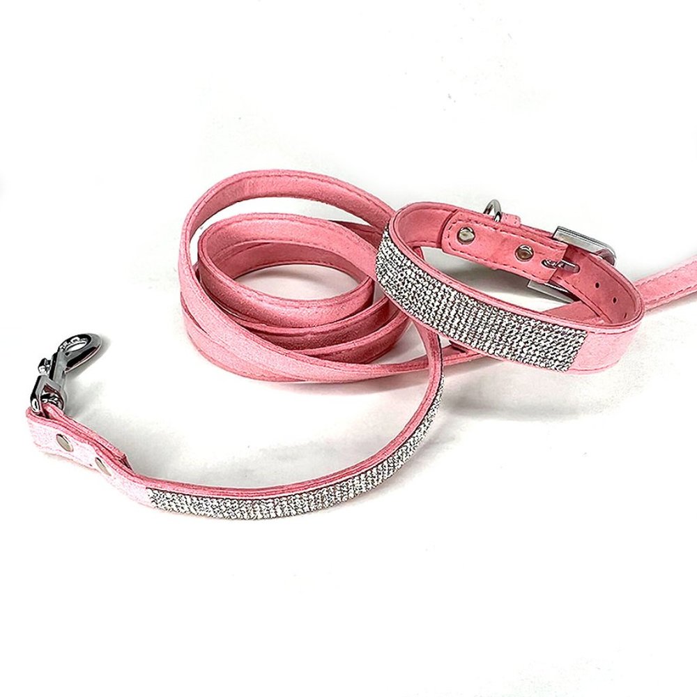 Pink VIP Bling Collar and Leash